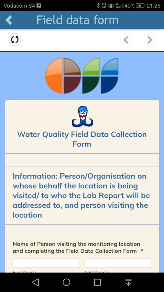CBSS has created an App that digitise the collection of field data for water quality monitoring